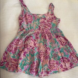 Floral Romper in Pink and Green